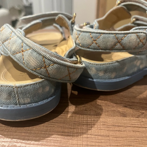 Chanel 2020 Gate No. 5 Blue Tie Dye 'Dad' Slides- Size 38C Excellent Condition - Picture 9 of 9
